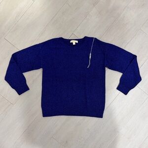 Michael Kors Blue Women's Sweater with Zipper Detail